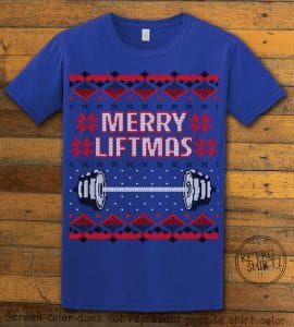 Merry Liftmas Graphic T-Shirt - royal shirt design