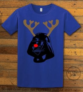 Darth Vader The Red Nosed Reindeer Graphic T-Shirt - royal shirt design