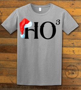 Ho Cubed - Graphic T-Shirt - grey shirt design