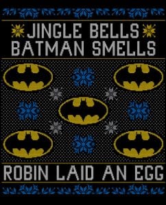 Jingle Bells Batman Smells Robin Laid An Egg Graphic T-Shirt main vector design