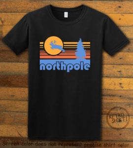 The North Pole Graphic T-Shirt - black shirt design