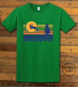 The North Pole Graphic T-Shirt - green shirt design