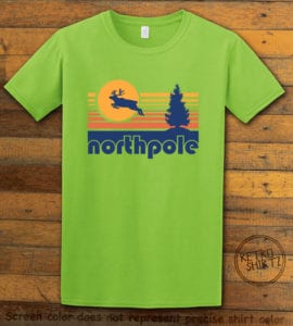 The North Pole Graphic T-Shirt - lime shirt design