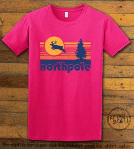 The North Pole Graphic T-Shirt - pink shirt design
