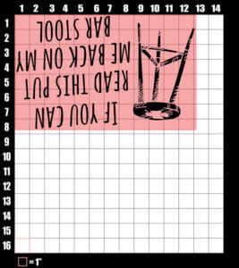 These are the graphic design dimensions for the St Patricks Day Shirts: Put Me Back on My Bar Stool