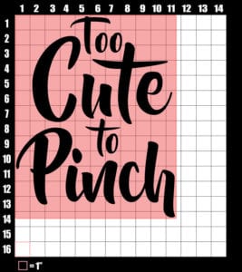 These are the graphic design dimensions for the St Patricks Day Shirts: Too Cute To Pinch
