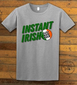This is the main graphic design on a gray shirt for the St Patricks Day Shirts: Instant Irish