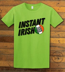 This is the main graphic design on a lime shirt for the St Patricks Day Shirts: Instant Irish