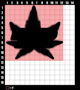 These are the graphic design dimensions for the Weed Shirt: Weed is Dope