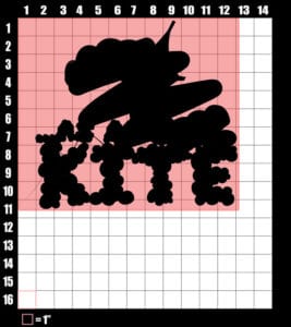These are the graphic design dimensions for the Weed Shirt: High as a Kite