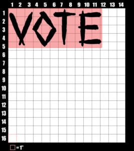 These are the graphic design dimensions for the Weed Shirt: Vote Legalize Marijuana