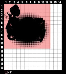 These are the graphic design dimensions for the Weed Shirt: Milf Weed Bakery