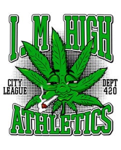 This is the main graphic design for the Weed Shirt: Marijuana High School