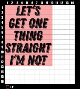 These are the graphic design dimensions for the Pride Shirts: Not Straight