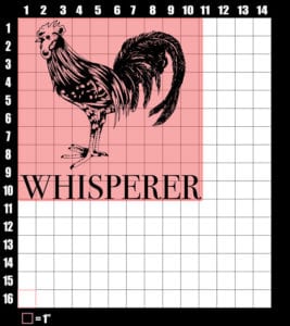 These are the graphic design dimensions for the Pride Shirts: Cock Whisperer
