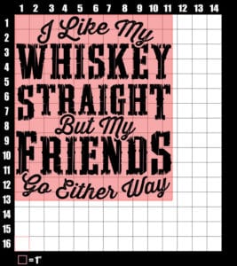 These are the graphic design dimensions for the Pride Shirts: Whiskey Gay Pride