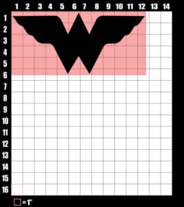 These are the graphic design dimensions for the Pride Shirts: Wonder Woman Pride