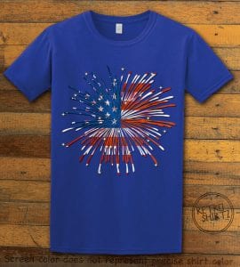 USA Firework Graphic T-Shirt - royal shirt design