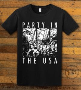 Party In The USA Graphic T-Shirt - black shirt design