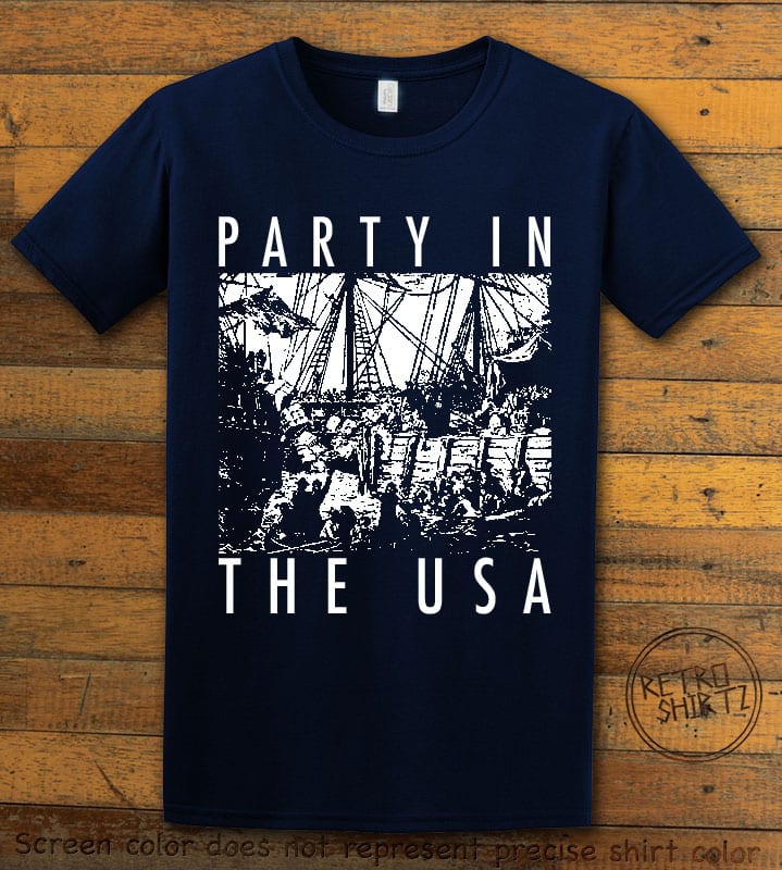 Party In The USA Graphic T-Shirt - navy shirt design