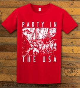 Party In The USA Graphic T-Shirt - red shirt design