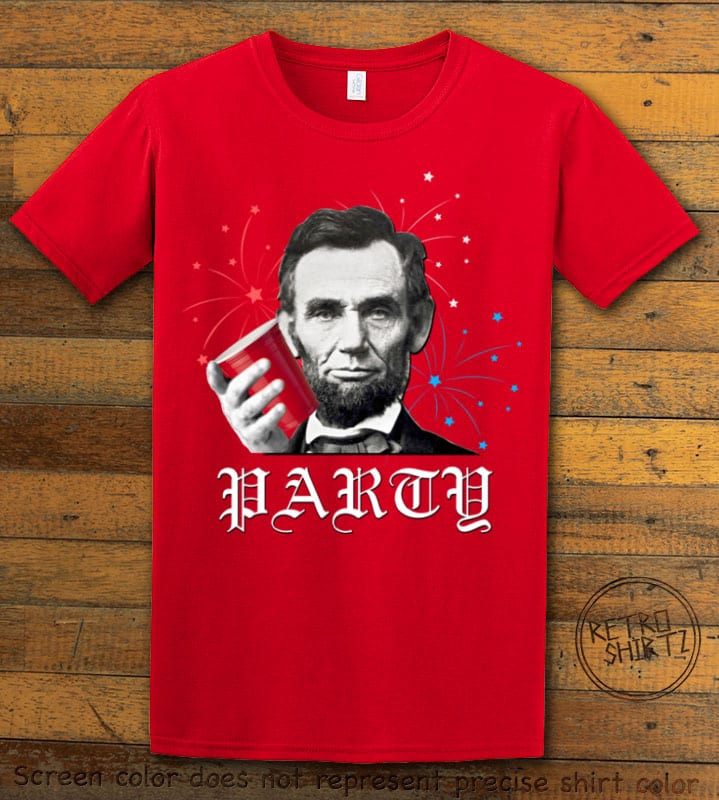 Party Lincoln Graphic T-Shirt - red shirt design
