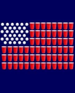 Beer Pong Flag Graphic T-Shirt main vector design