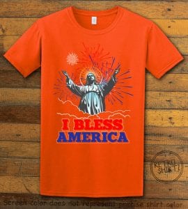 I Bless America Graphic T-Shirt - orange shirt design