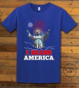 I Bless America Graphic T-Shirt - royal shirt design