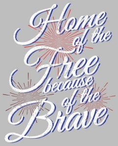 Home Of The Free Because Of The Brave Graphic T-Shirt main vector design