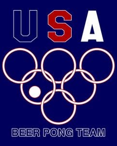 USA Beer Pong Team T-Shirt main vector