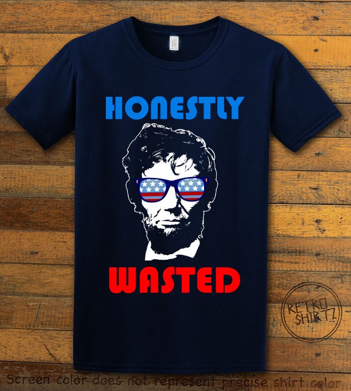 This is the navy shirt for the 4th of July Shirt: Honestly Wasted