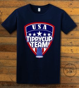 USA Tippycup Team Graphic T-Shirt - navy shirt design