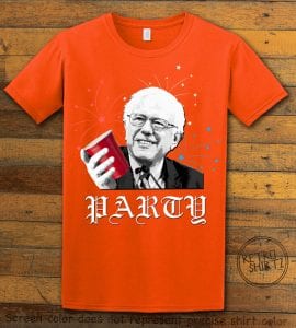 Party Bernie Graphic T-Shirt - orange shirt design