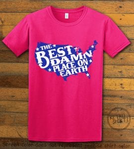 Best Place on Earth Graphic T-Shirt - pink shirt design