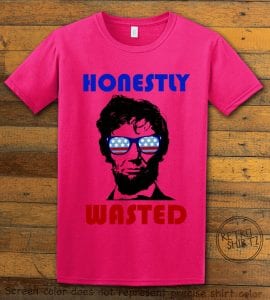 Honestly Wasted Graphic T-Shirt - pink shirt design