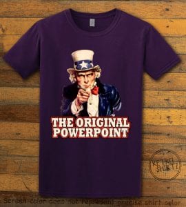 The Original Power Point Graphic T-Shirt - purple shirt design