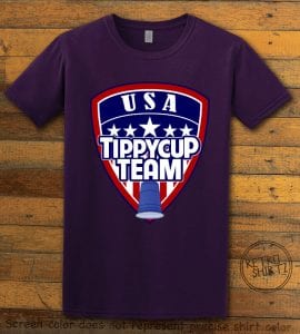 USA Tippycup Team Graphic T-Shirt - purple shirt design