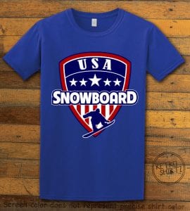 USA Snowboard Team Graphic T-Shirt - royal shirt design