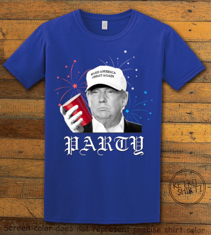 Party Trump Graphic T-Shirt - royal shirt design
