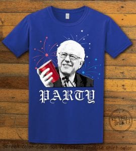 Party Bernie Graphic T-Shirt - royal shirt design