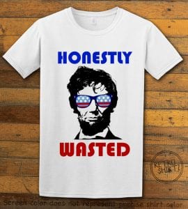 Honestly Wasted Graphic T-Shirt - white shirt design