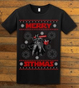 Merry Sithmas Graphic T-Shirt - black shirt design