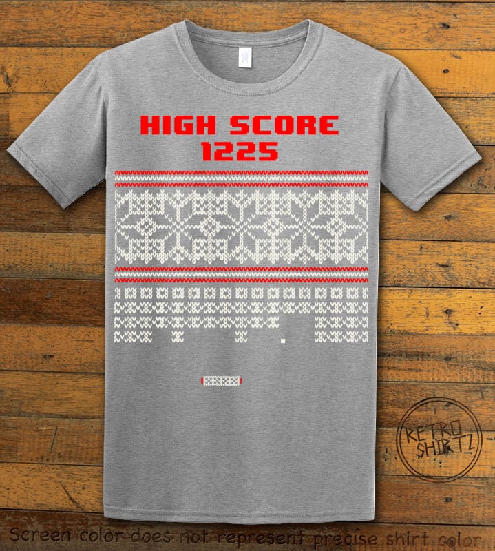High Score Graphic T-Shirt - grey shirt design