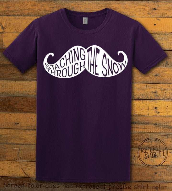 Staching Through The Snow Graphic T-Shirt - purple shirt design