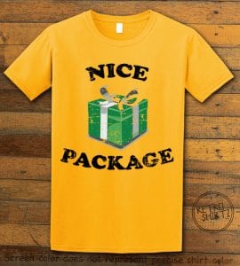 Nice Package Christmas T Shirt - yellow shirt design