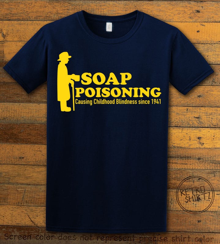 Soap Poisoning Graphic T-Shirt - navy shirt design