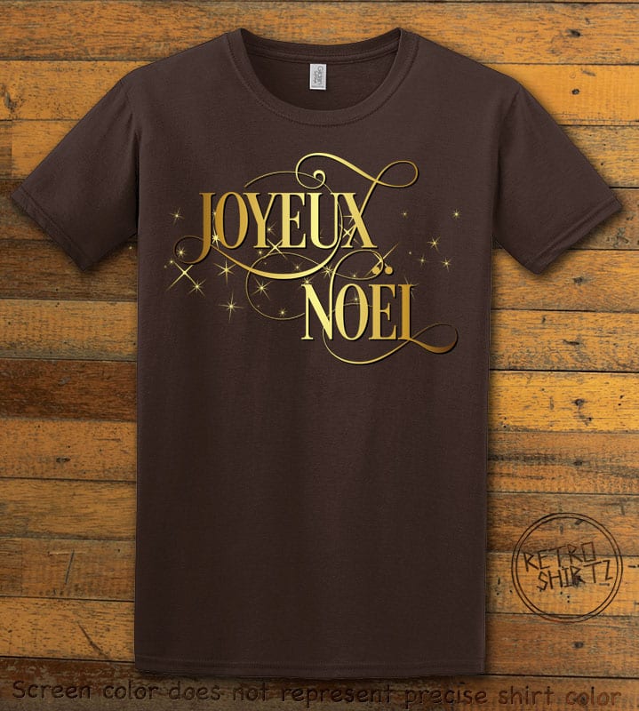 Joyeux Noel Graphic T-Shirt - brown shirt design