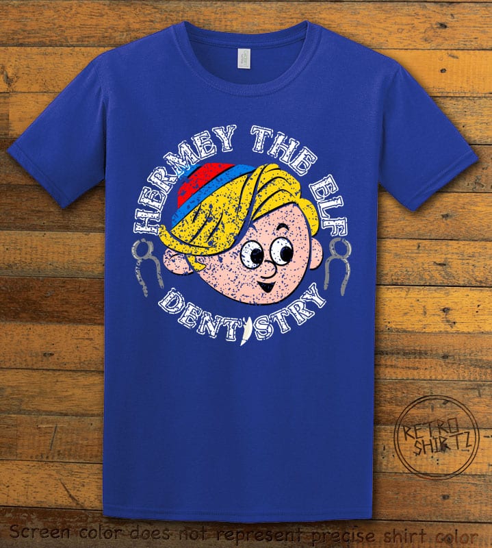 Hermey the Elf Dentistry Graphic T-Shirt - royal shirt design