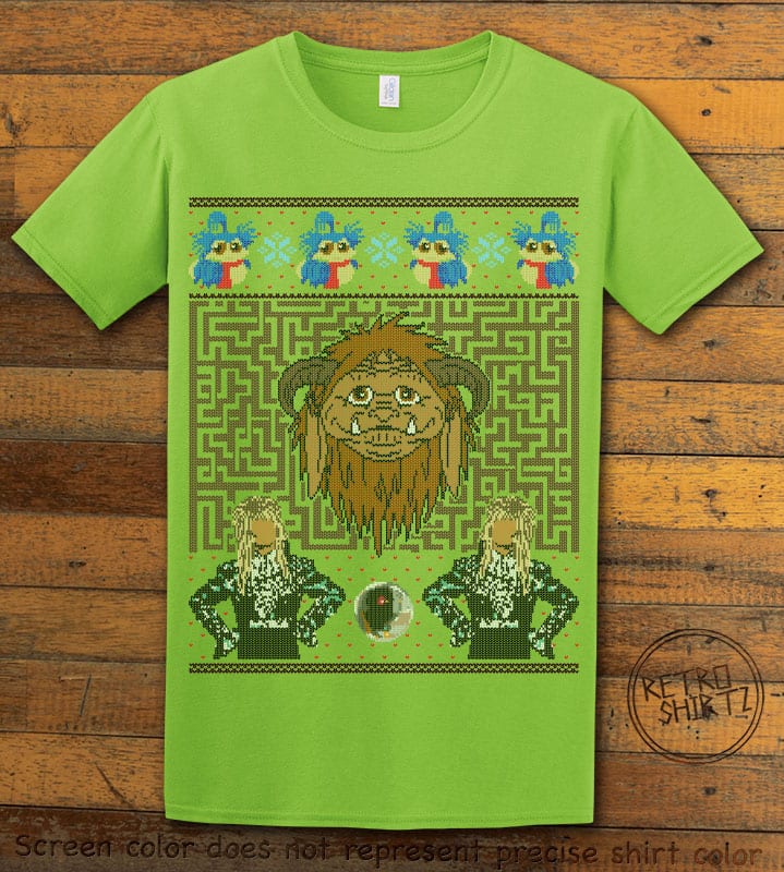 Labyrinth Graphic T-Shirt - lime shirt design